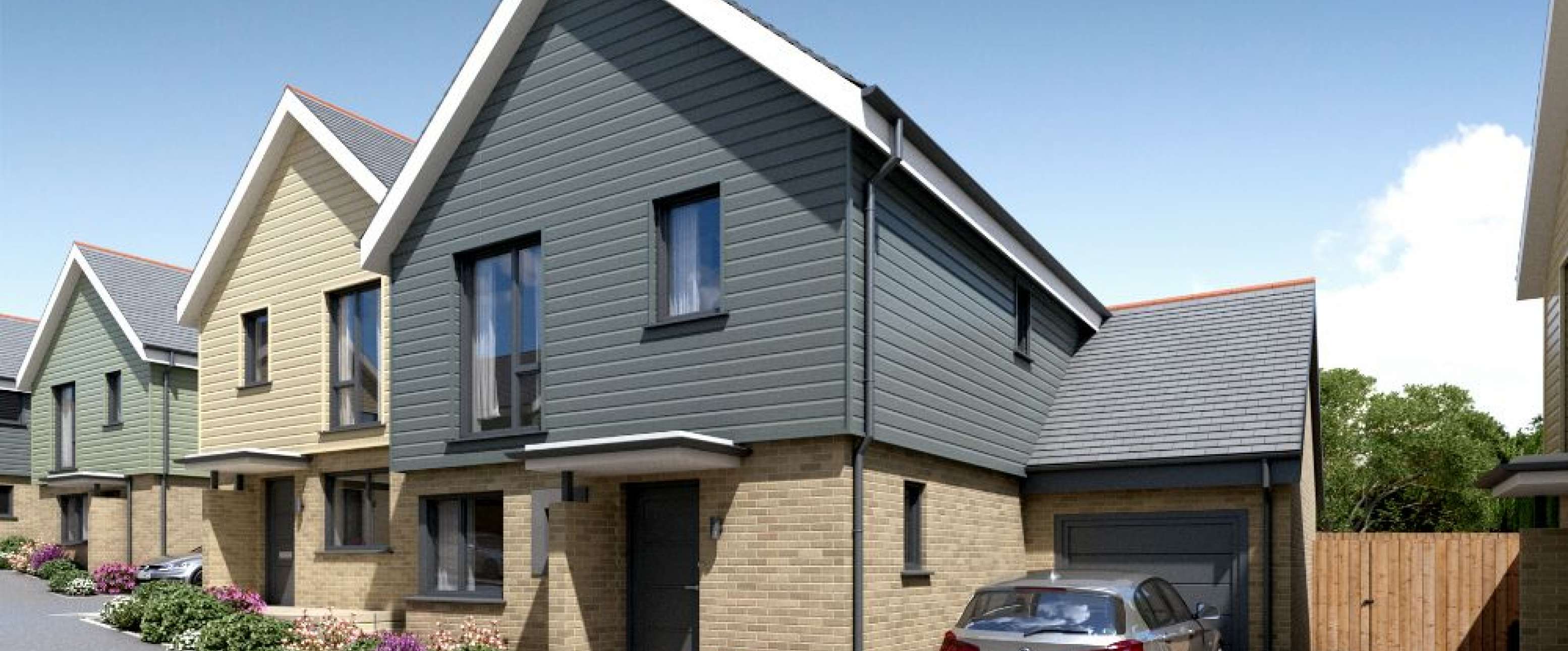 CGI of The Putsborough house type at Adams Court in Bideford 